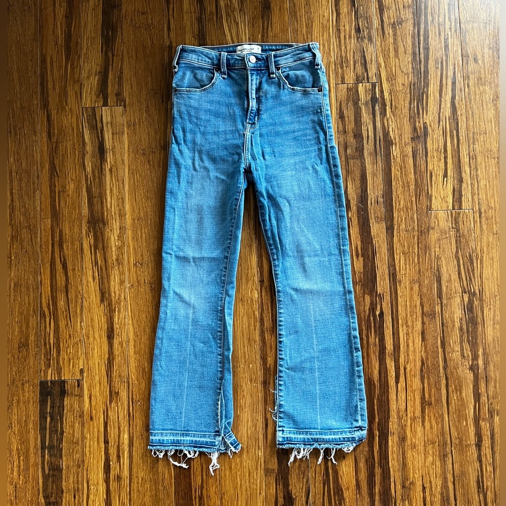Abercrombie High Rise Ankle Flare Jeans